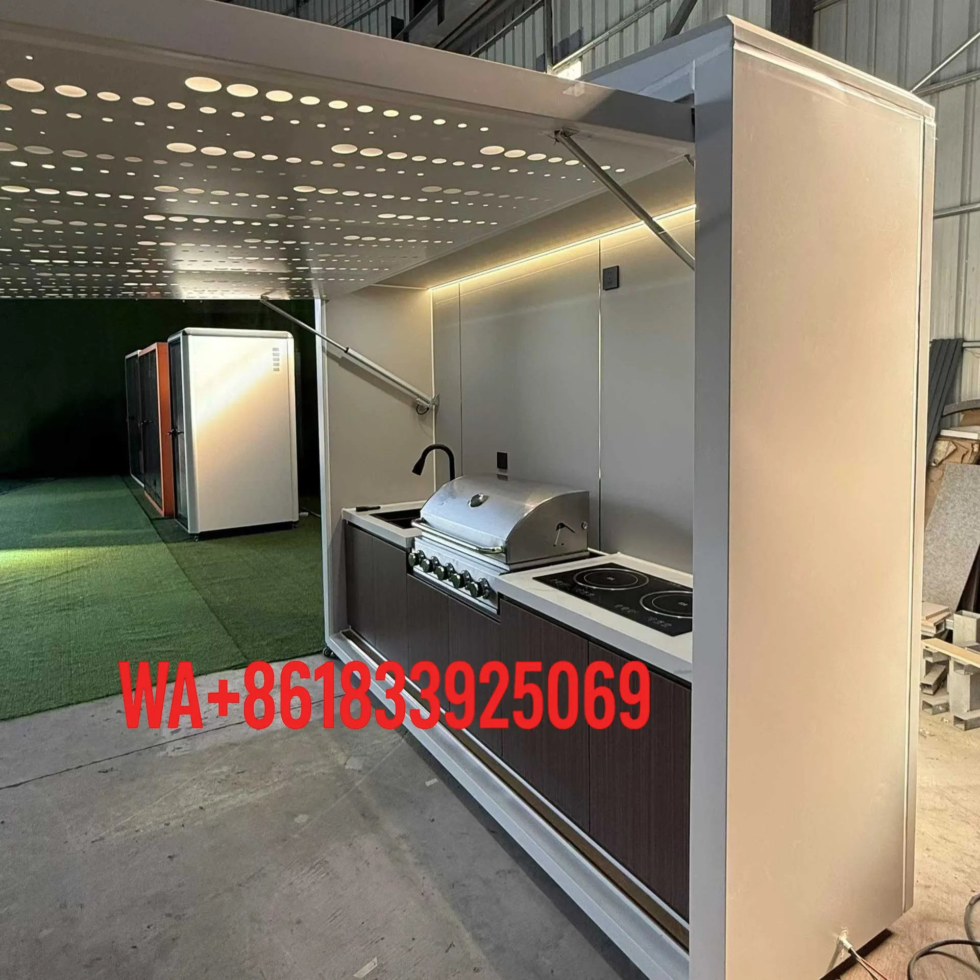 Custom Modular Outdoor BBQ Kitchen Pod – Catering Cooking Cabin 4
