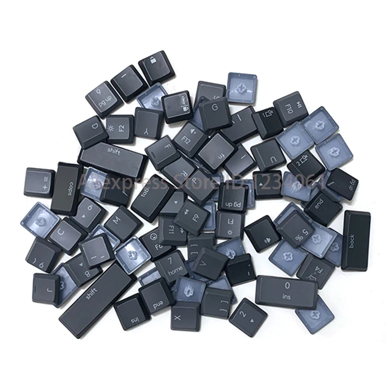 Teclas de repuesto individuales para teclado mecánico Logitech MX, 110 teclas, diseño de fresno de grafito y EE. UU.