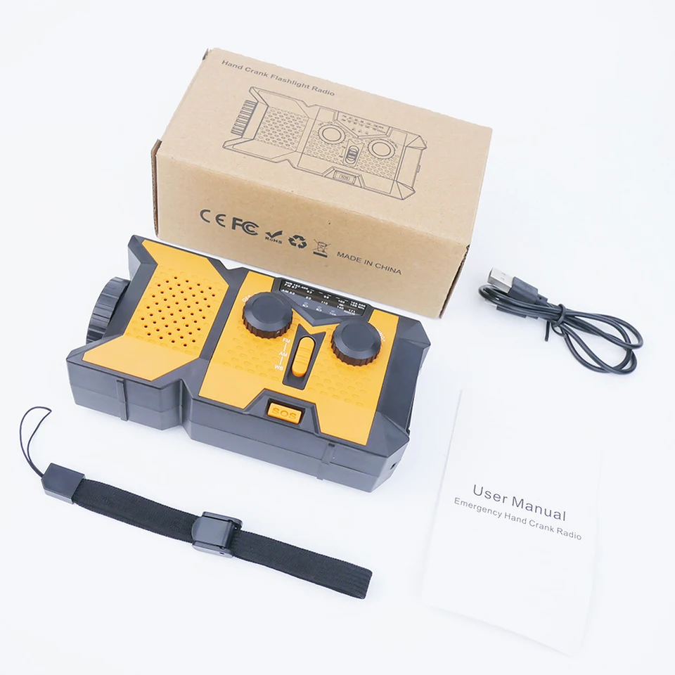 2000mAh Emergency Hand Crank Solar Radio