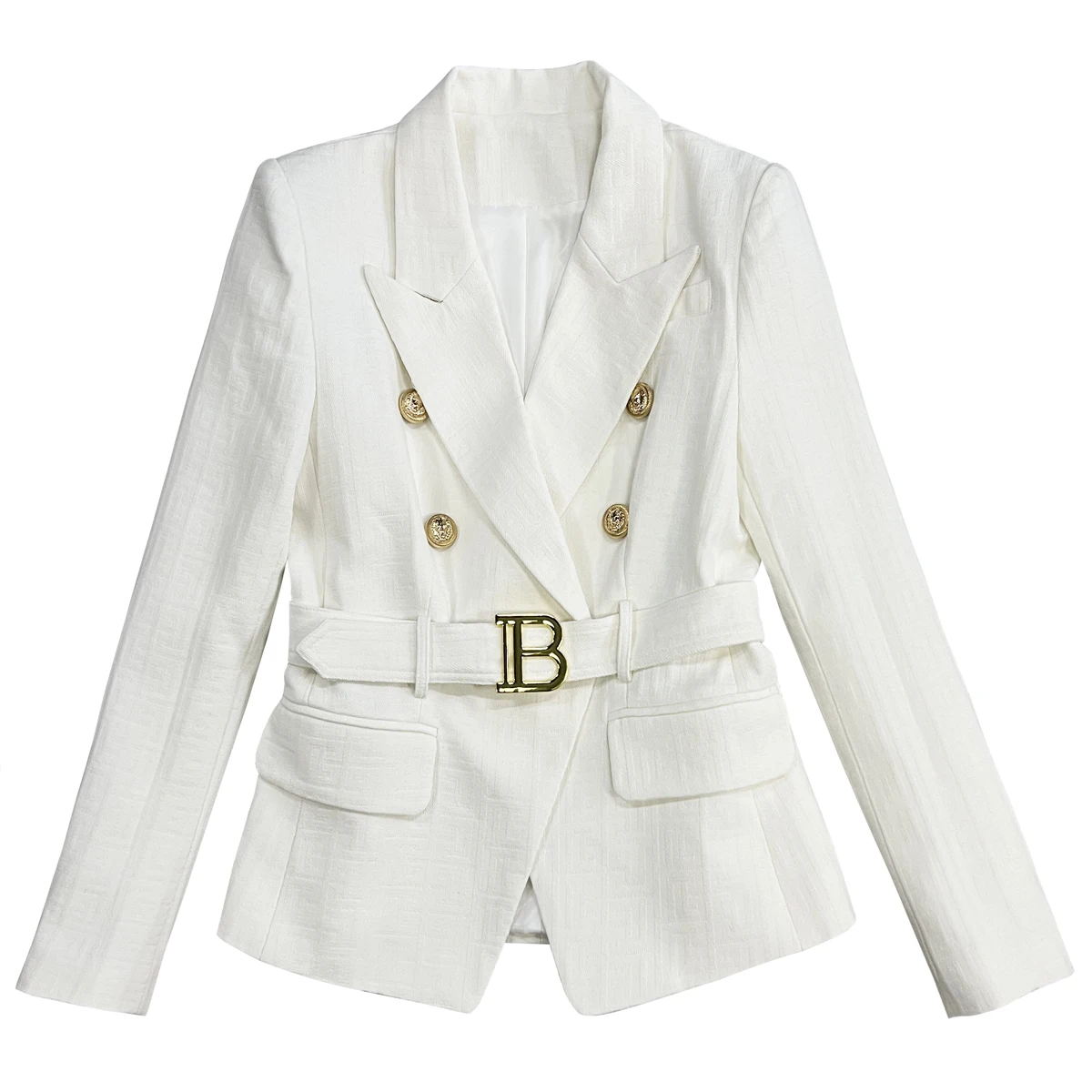 

S-5xl Spring And Autumn New Products Black And White Powder Khaki Four-color Slim Fit Senior Top Jacket Women's Blazer