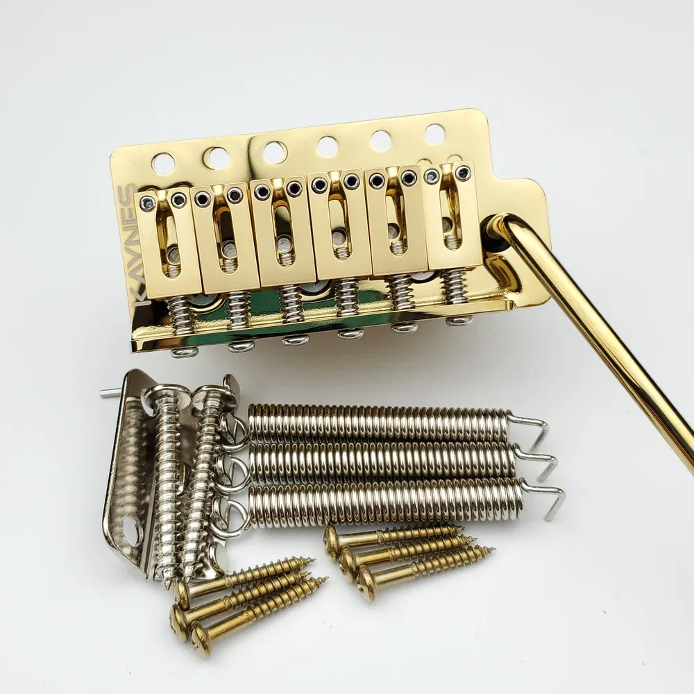 KAYNES 52.5MM Type ST Electric Guitar Tremolo System Bridge With Zinc or Brass Block for ST Guitar Chrome Silver Gold KY01