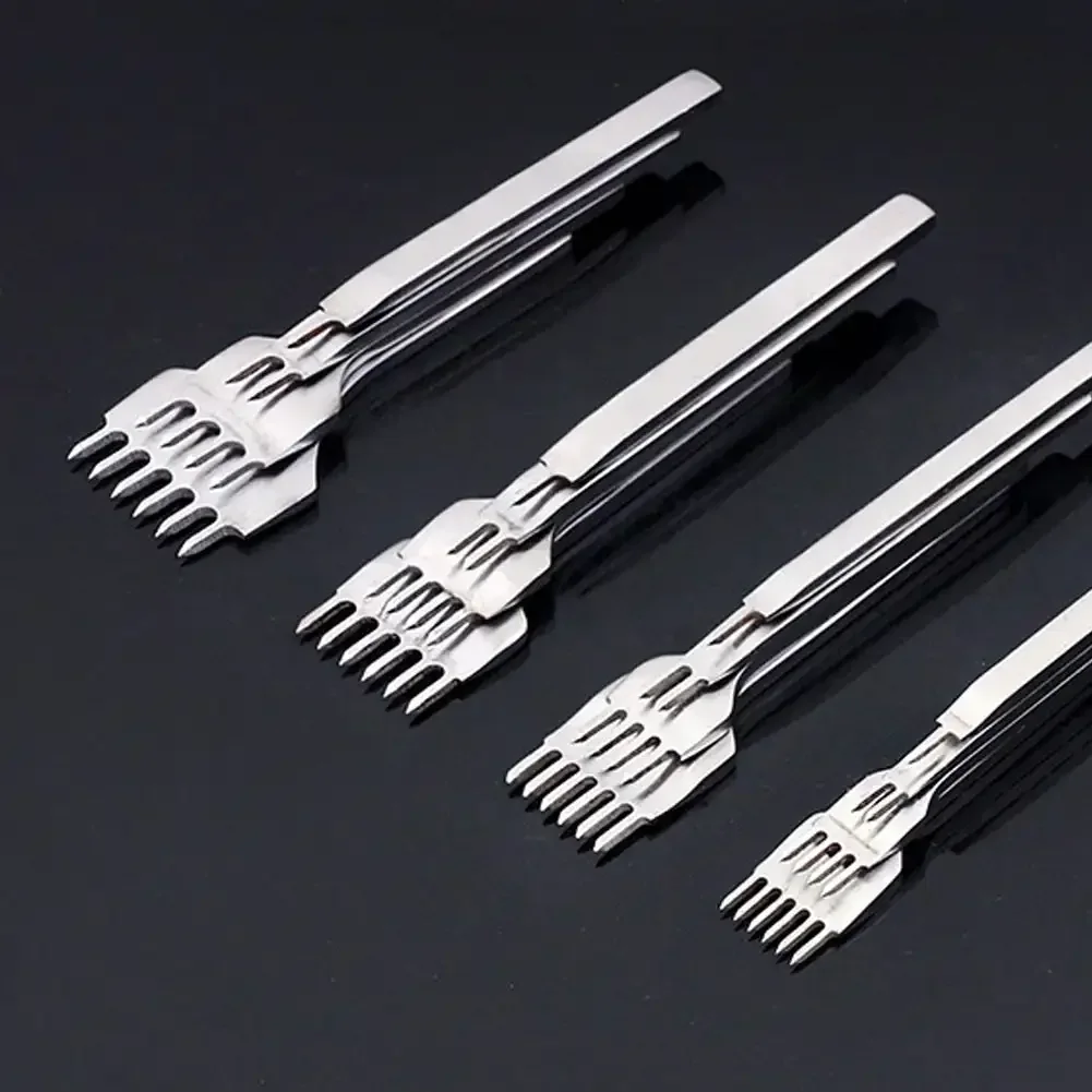 DIY Leather Craft Punching Hole Tools Leather Stitching Sewing Punches 1+2+4+6 Leather Craft Spacing Punch Accessories 3/4/5/6mm