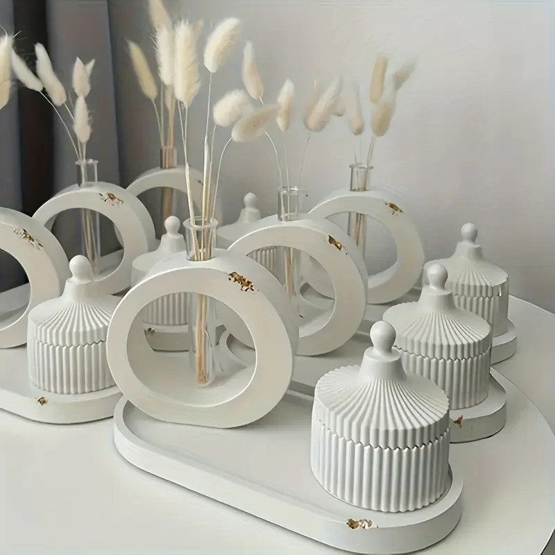 DIY Circular Arch Hydroponic Vase Silicone Mold Set.