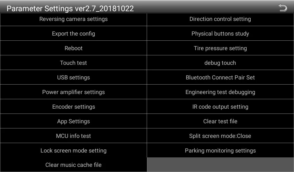 No original vehicle setting function