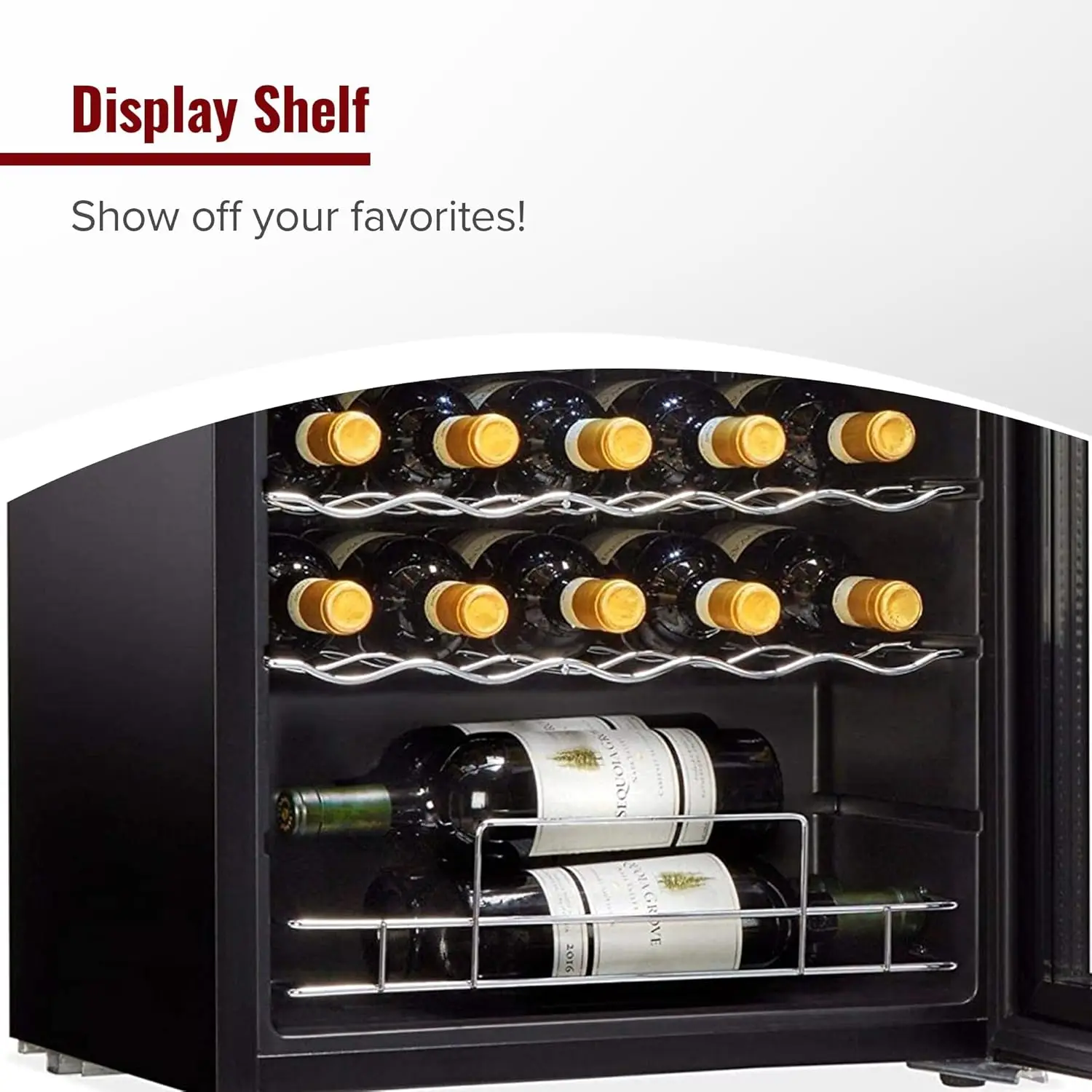 Enthusiast 32-Bottle Dual Zone MAX Compressor Wine Cooler - Freestanding Refrigerator with Split Storage & Temperature, Digital 4