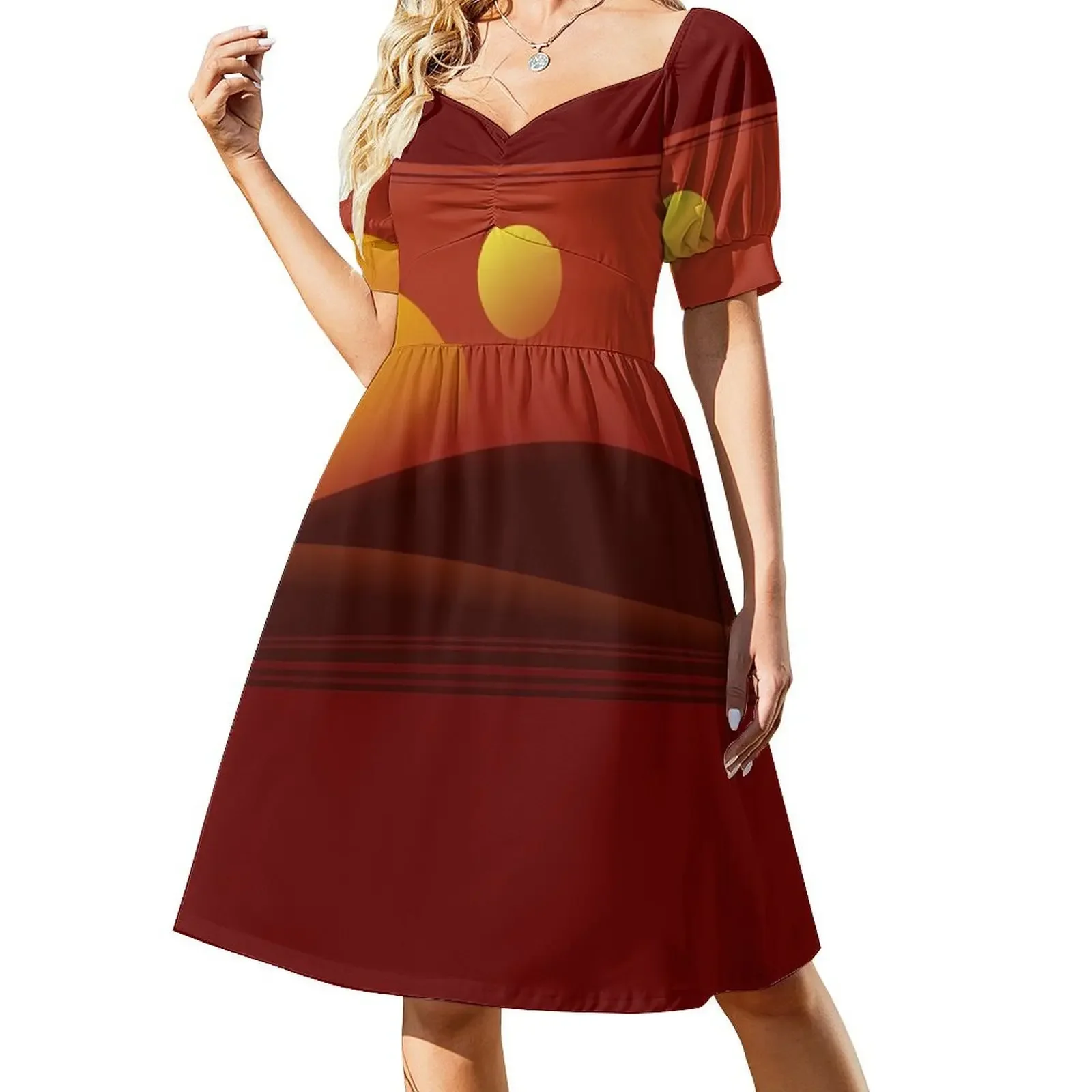 thumbnail image 1 of Vestido sin mangas TATOOINE SUNSET vestidos de cóctel Vestido mujer vestidos de verano vestido de mujer, 1 of 7