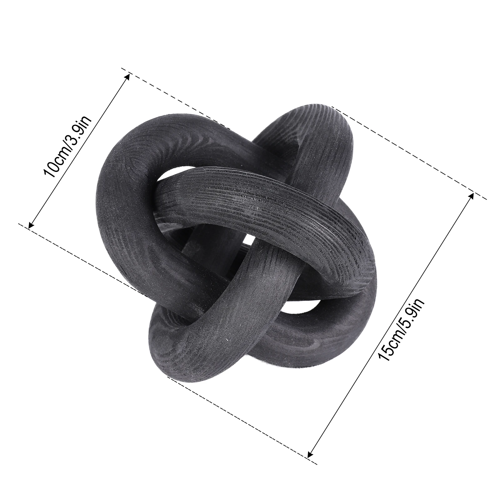 Wood Chain Link Decor, Wood Knot Decor Hand Carved Coffee Table Decor Modern Shelf Decor Boho Chain Decor Rustic Home Living Room Bedroom Decoration