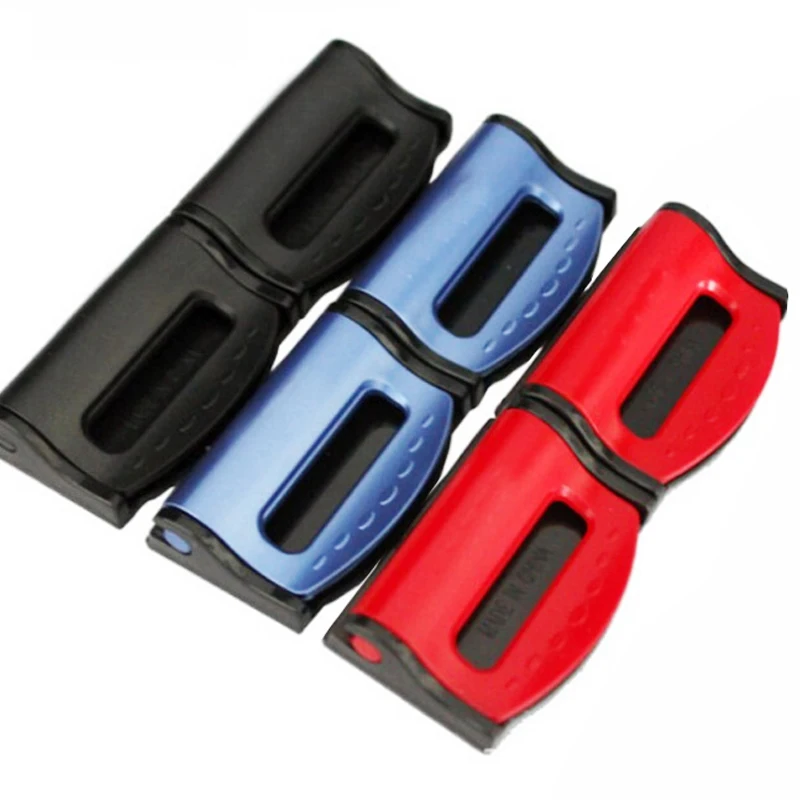 Universal Car Seat Belts Clips Safety Adjustable Auto Stopper Buckle 2pcs Plastic Clip 4 Colors Interior Accessories Car-styling