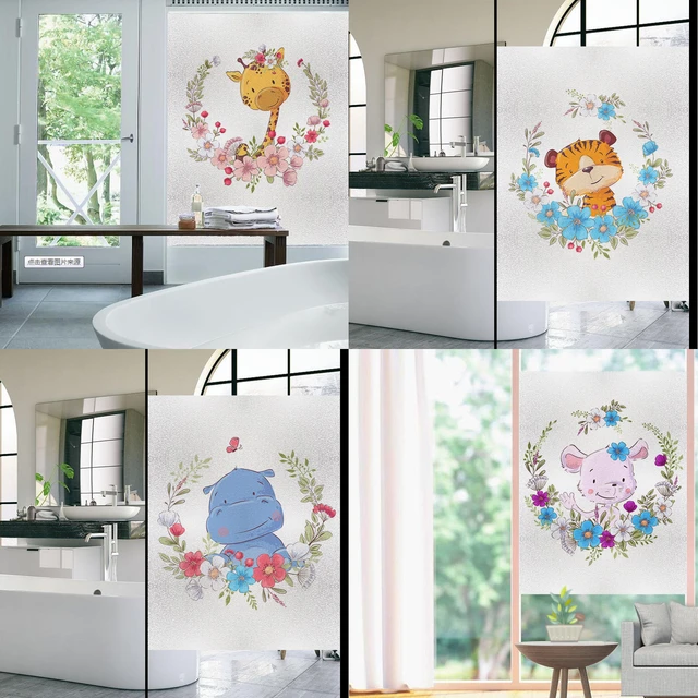 Cartoon Glass Stickers, Static Electricity and Anti Glare, Balcony and  Kitchen Stickers, Transparent and Opaque Window Sticker - AliExpress