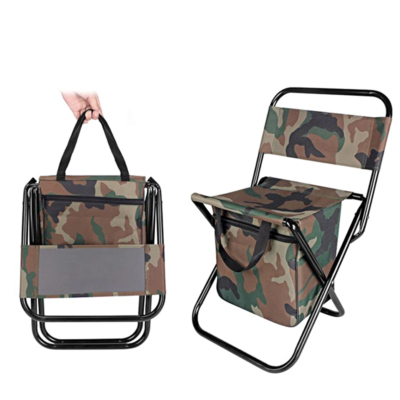 Fauteuil pêche pliant 2 en 1 avec sac glacière intégré - Siège portable léger pour camping et extérieur