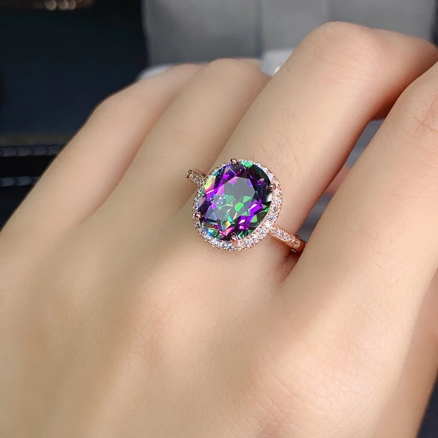 1.00ct Oval Mystic Topaz Engagement Ring / Oval Rainbow Topaz / Sterling  Silver / Proposal Ring Wedding Ring - Etsy | Topaz engagement ring, Mystic  topaz engagement ring, Etsy wedding rings