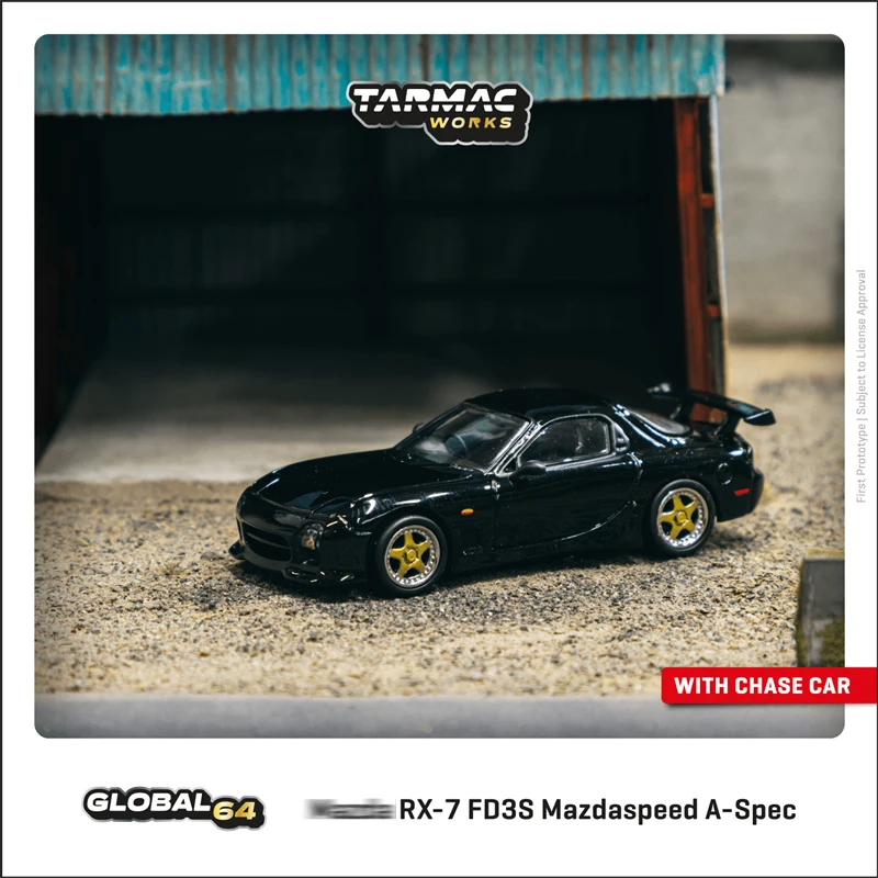 

TW In Stock 1:64 RX7 FD3S Speed A-Spec Brilliant Black Diecast Diorama Car Model Tarmac Works