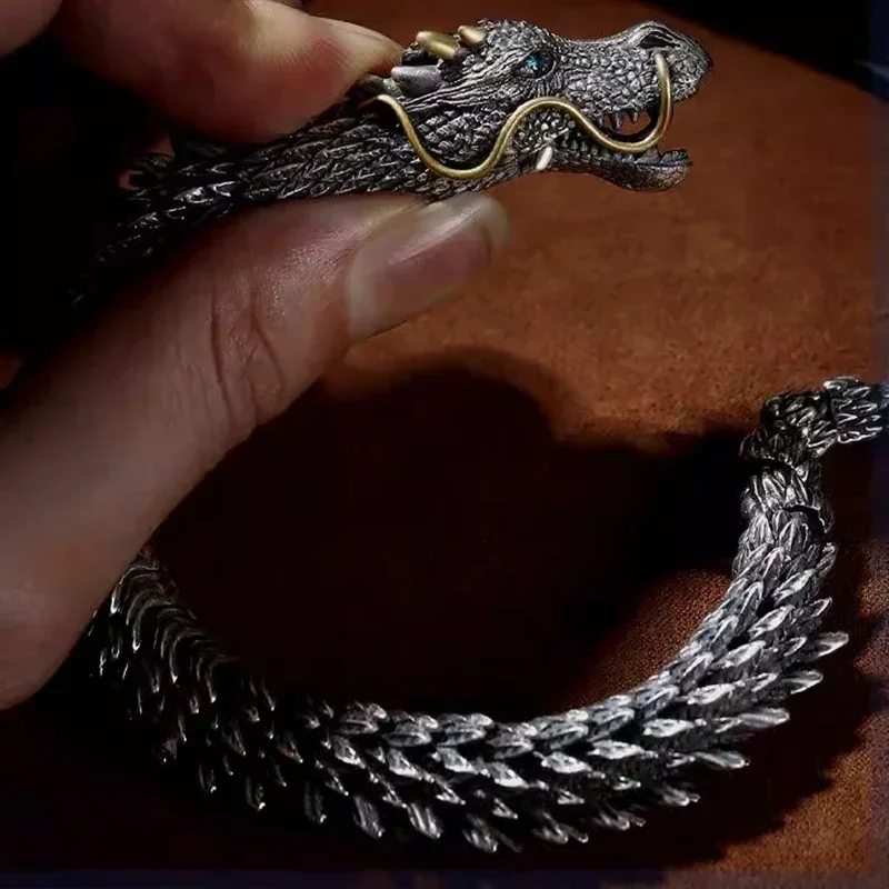 Men's Dragon Bracelet, metal bracelet