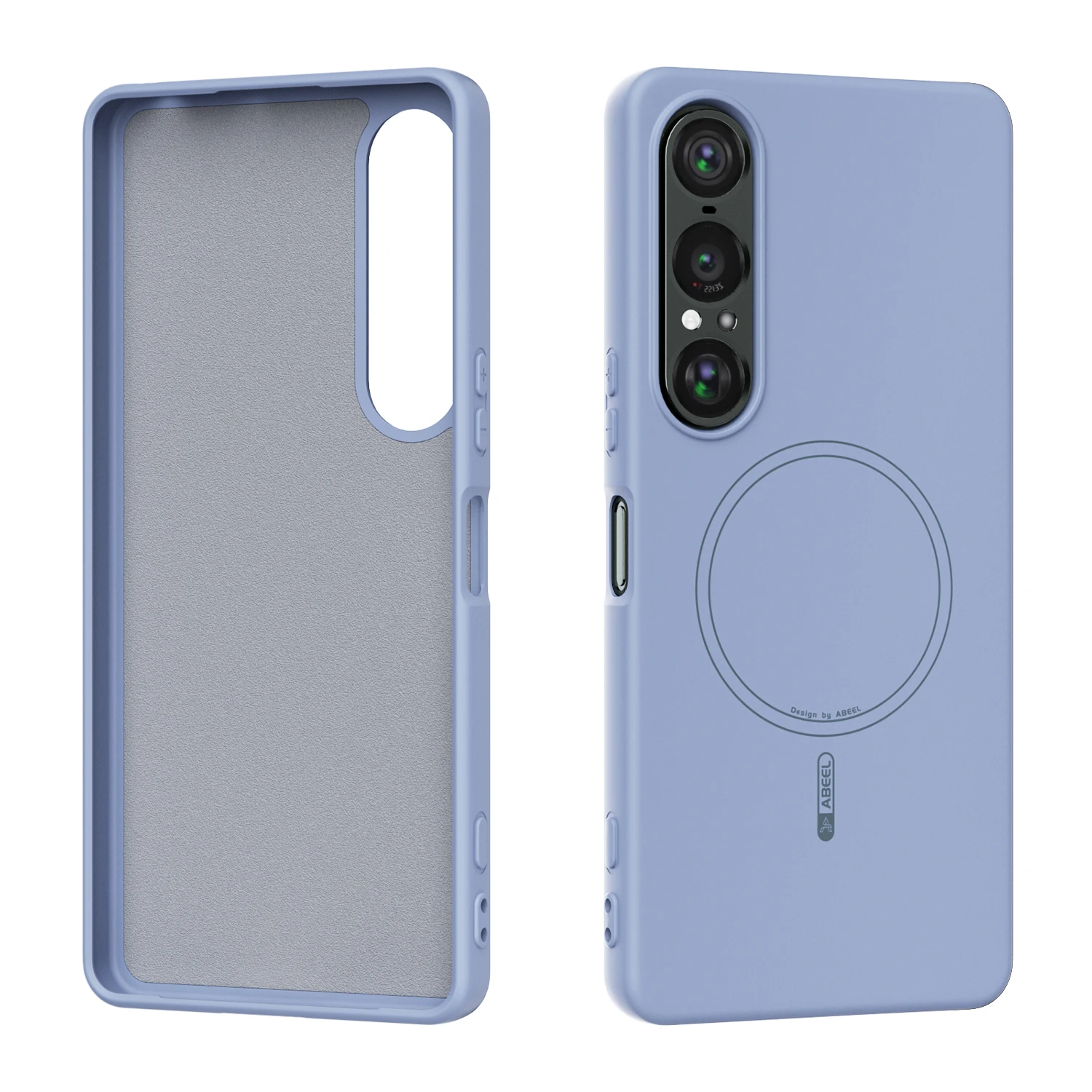 Silicone Magnetic Phone Case with Liquid Comfort and Flocking Protection
