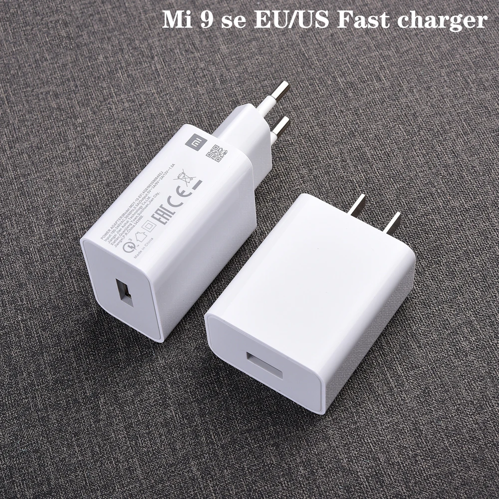 Xiaomi Mi 8 9 SE Redmi Note 10 9S 8T 8 7 Pro Charger QC3.0 Quick 18W EU/US Wall Fast Charge Adapter Type C Cable For Mi CC9 A3 6 65w charger usb c