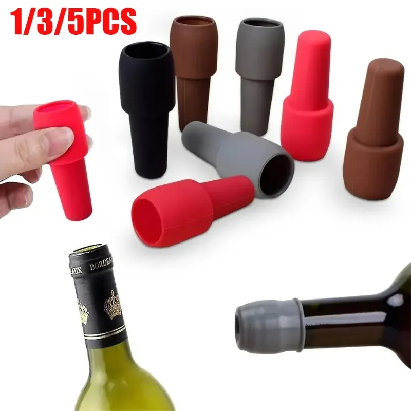 Wine Stoppers Silicone Beverage Bottle Sealer Reusable Sparkling Wine Bottle Stopper Keeping Champagne Fresh Kitchen Tools
