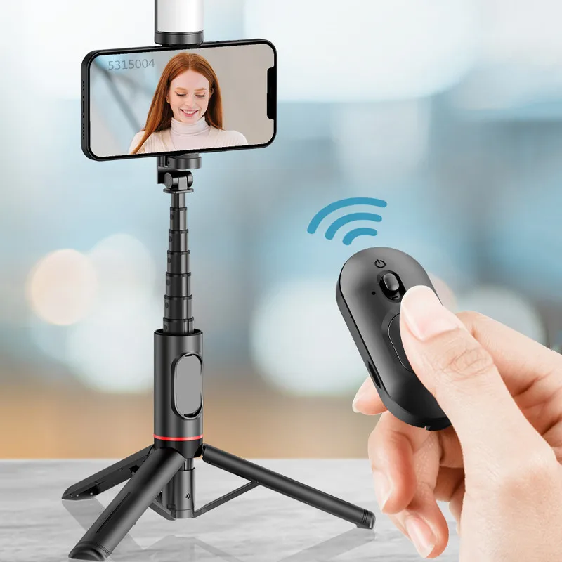 FANGTUOSI NEW Wireless Foldable Bluetooth Selfie Stick Monopod with Bluetooth Shutter Aluminum Alloy Tripod for iphone