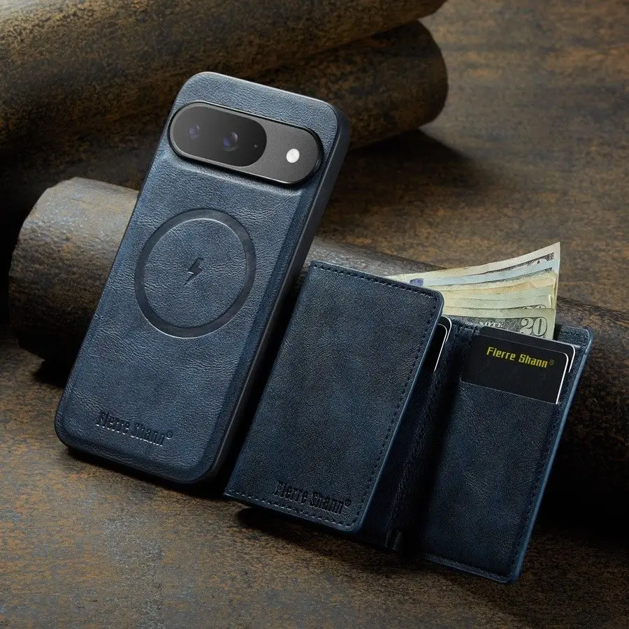 Coque Portefeuille Avec Kickstand Et MagSafe Pour Google Pixel 9A/9Pro/8/7 - Cuir PU - Neuf