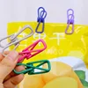 50/1PCS Colorful Sealing Clip Steel Wire Bag Clips Multifunctional Storage Clamp Clothespin Food Snack Fixing Portable Seal Pegs 3