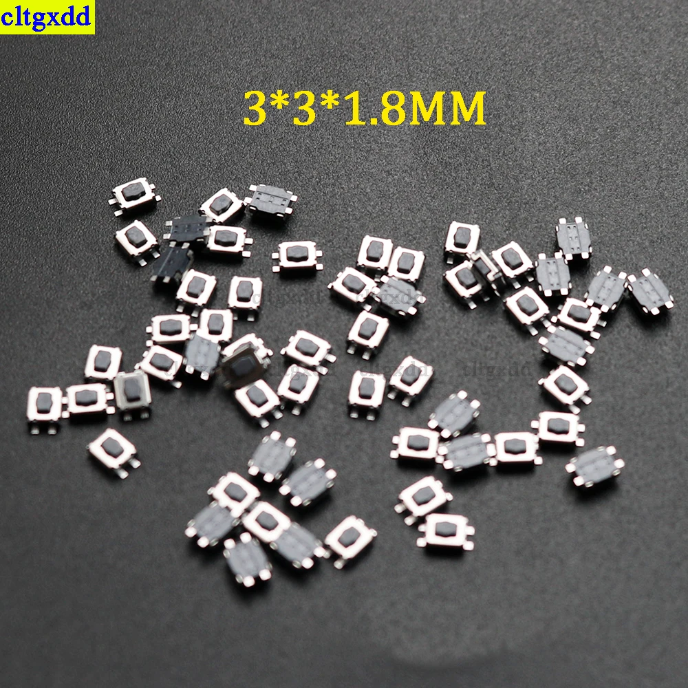Cltgxdd 10piece 3*3.5*1.8MM batch imported touch switch patch 3 * 3.5 * 1.8MM button switch small turtle 4-pin SMD mobile phone