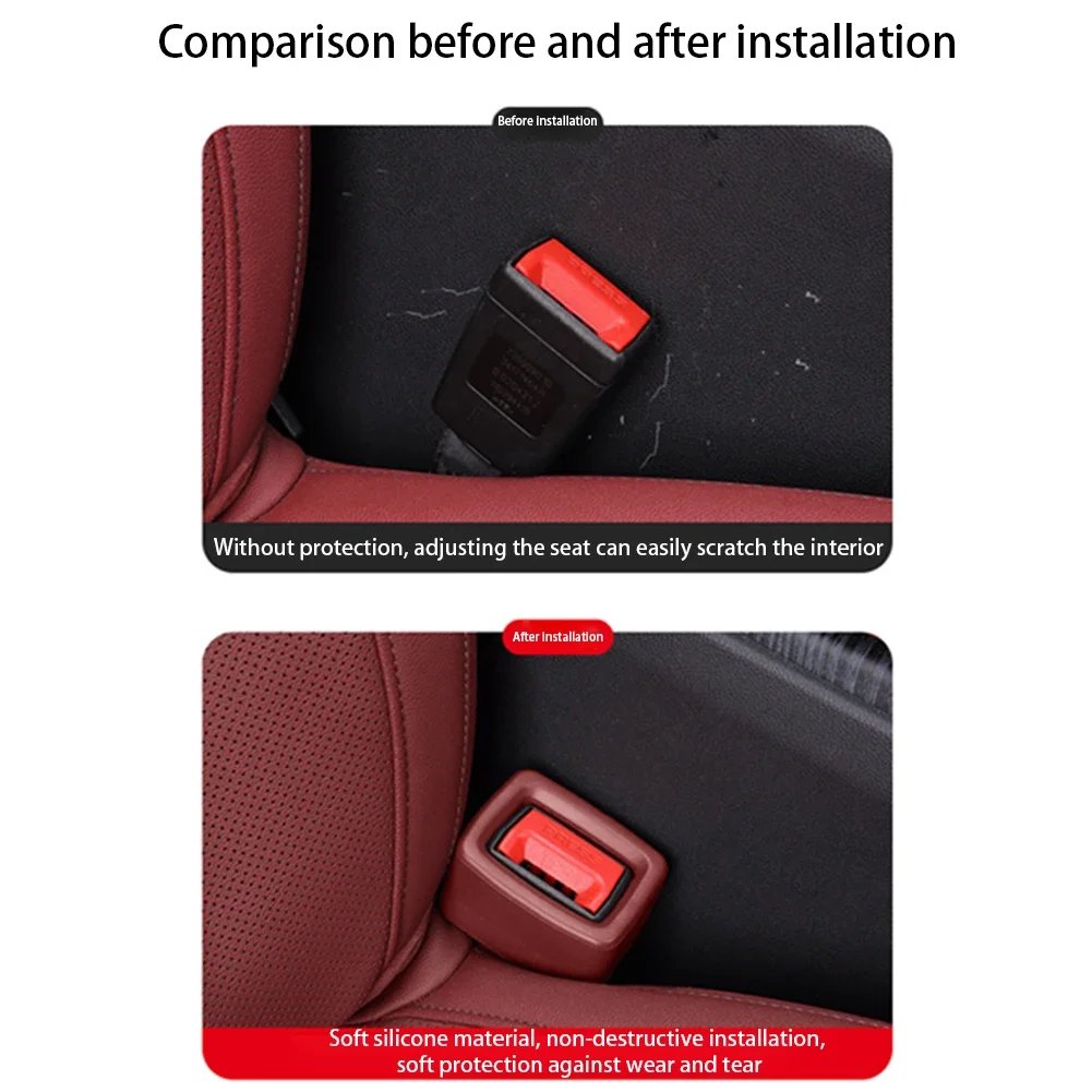 Car Seat Belt Socket Protector Protection Seat Belt Fixed Buckle Upright Device Card Slot Bracket Car Accessories