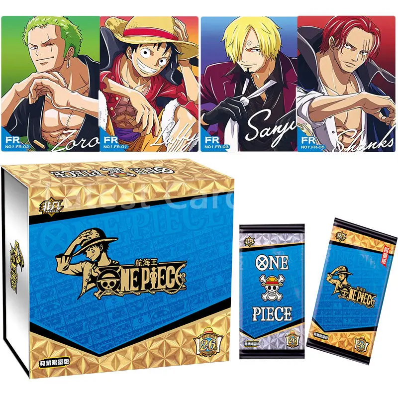 

One Piece 26th Anniversary Collection Limited Edition Card Collection Anime Luffy Roronoa Sanji Rare SSP Game Card Toy Kids Gift