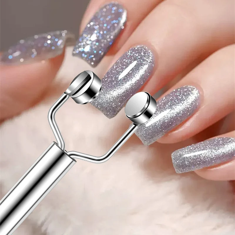Y-shape Strong Stick for Nail Cat Eye Double Head UV Gel Polish Nail Art Tool