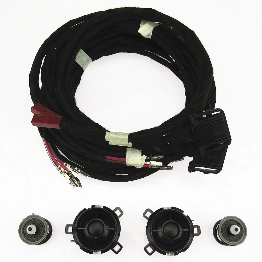 Rear Door Tweeter Buzzer + Speaker Cable Harness dome tweeter speakers 5KD035411A 7L6868243 For VW Golf MK5 6 Jetta Scirocco