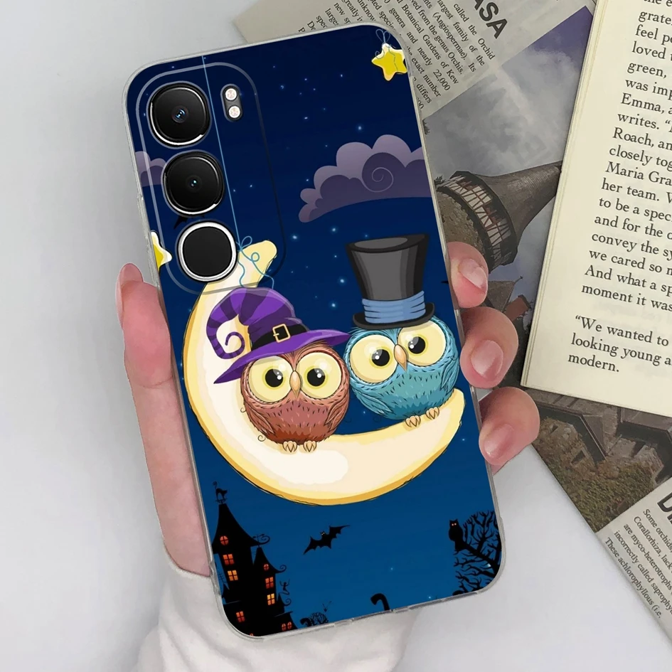 Floral Pattern Clear Silicone Anti-Slip Protective Ultra-Thin Phone Case