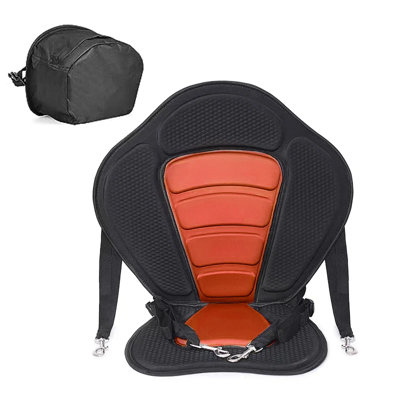 Padded Kayak Seat with Detachable Storage Bag Adjustable Strap