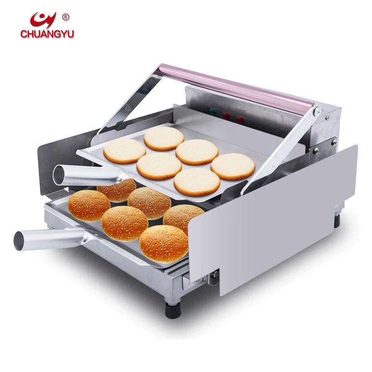 Fast Food Double Layer Burger Bread Toaster Maker Machine