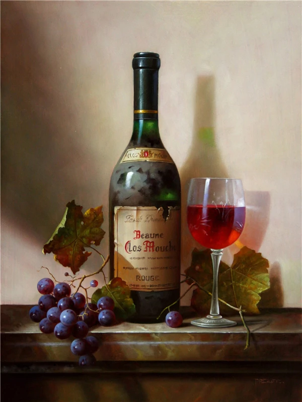 thumbnail image 1 of HUACAN - Pintura de diamante 5D DIY "vino tinto", cuadro de diamantes cuadrados completo, bordado de punto de cruz, paisaje, mosaico, botella, decoración del hogar, 1 of 5