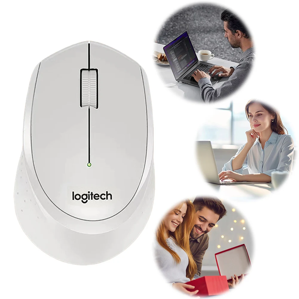 Logitech M330 Wireless Mouse Silent Mouse 1000DPI Optical 2.4GHz W/ USB Receiver Mice for Office Home Using for PC Laptop