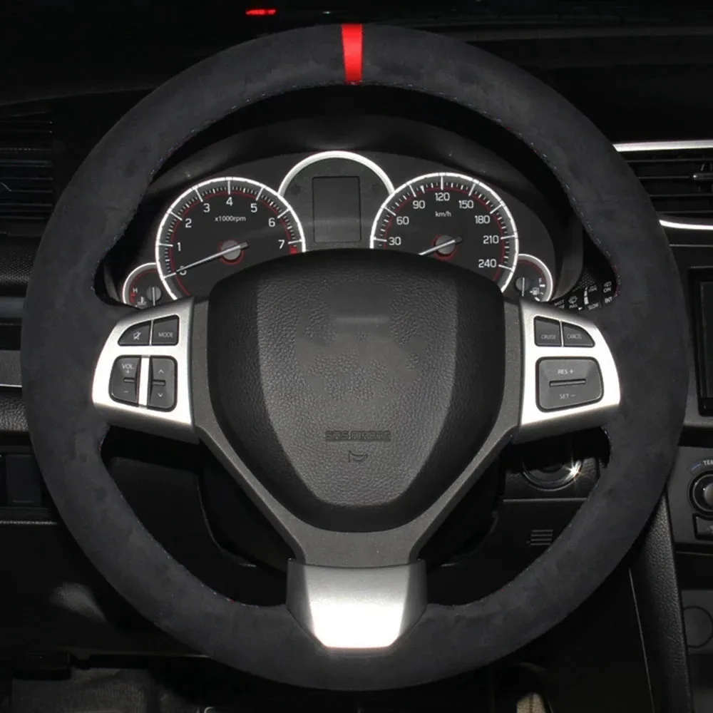 

Черная замша ручной работы для Suzuki Swift Sport 2012 2013 2014 2015 2016 Vitara S 2017 2016-2017