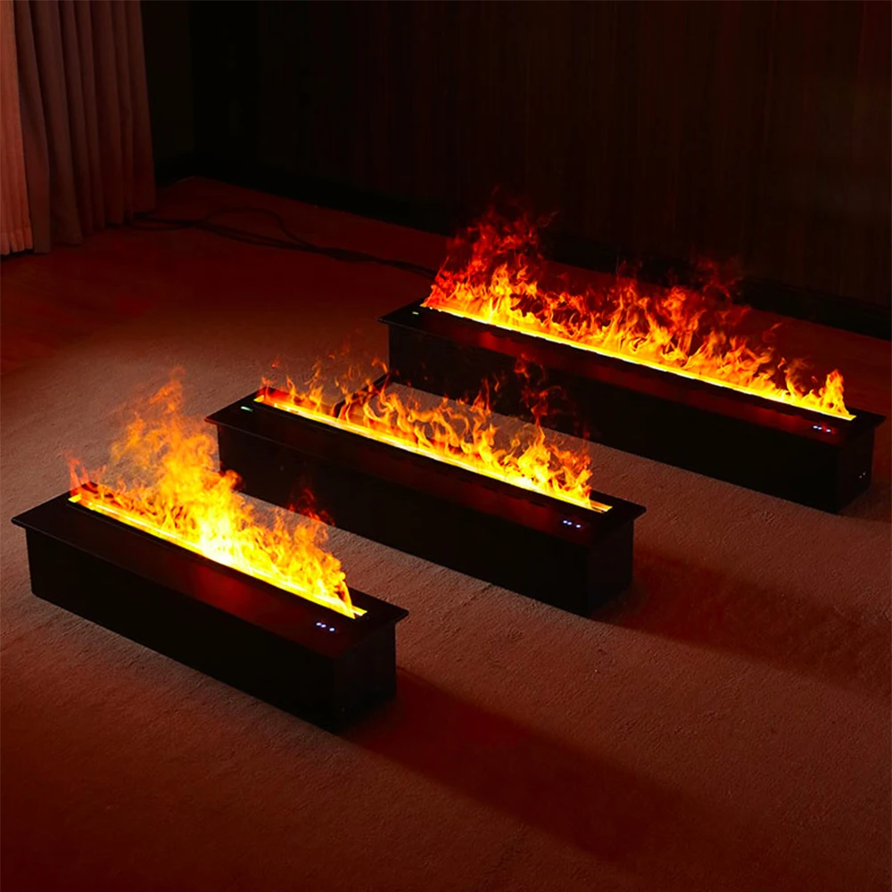Modern 3d Flame Water Vapor Fireplace Humidifier High-power Indoor Embedded Mute Water Mist Electric Fireplace