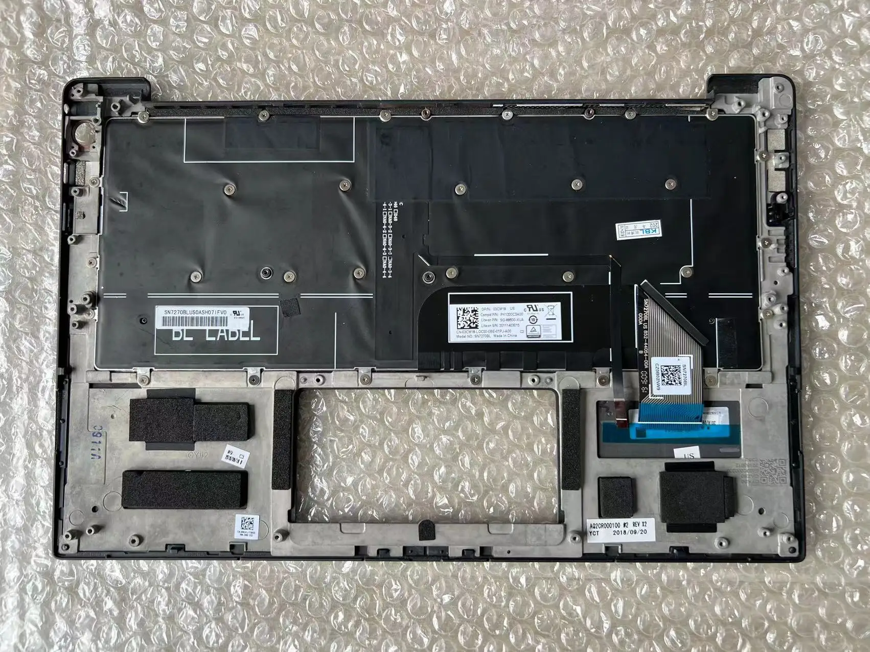 DELL XPS13 9370 9380 노트북 손목 받침대 상단 덮개 키보드 프레임 케이스 쉘 0KPRW0 0YNWCR의 새로운 기능