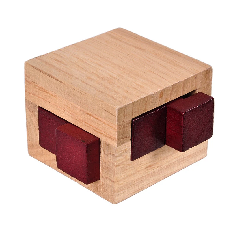 Wooden Magic Box Puzzle Luban Lock Educational Intellectual Toys IQ Challenge Games Brain Teaser For Kids Adults