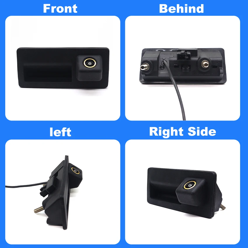 폭스바겐 골프 플러스 20082014년식 후면형(페이스리프트 이후) 차량 트렁크 손잡이에 장착하는 CCD HD AHD 어안렌즈 후방 카메라 주차 모니터