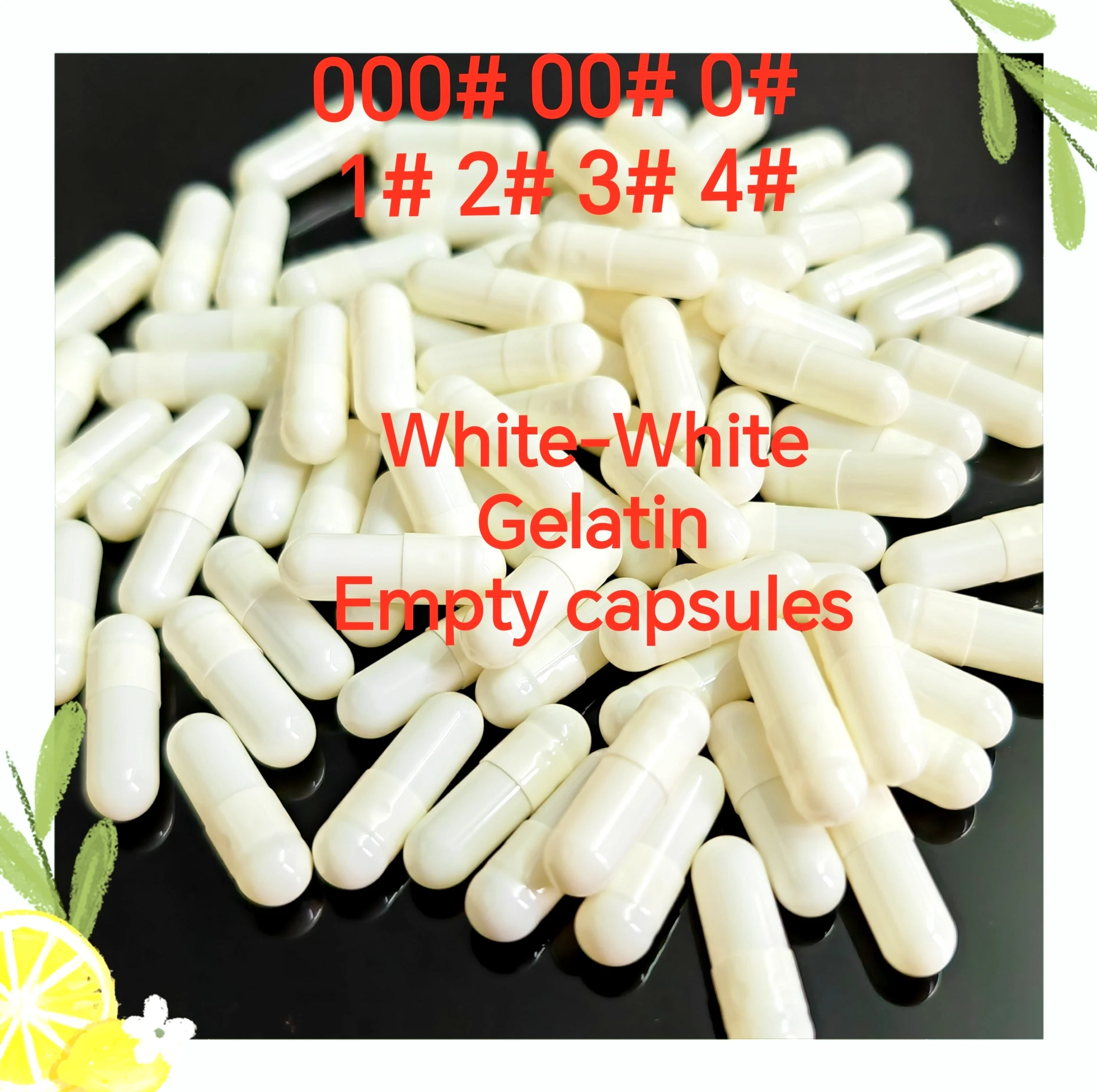 4# Empty Capsule 10000 PCS/Bag Colored Hollow Capsul Size 4 Gelatin Empty Medical Capsule Packing Case for Powder Granule Pallet empty capsules
