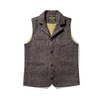 Amekaji Vintage Wool Waistcoat Men Winter New British Lapel Thick Double Layer Multi-pocket Suit Collar Vest Retro Cardigan Vest 1