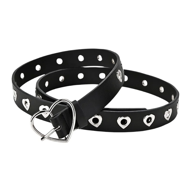 

2023 Fashion Women Faux Leather Waist Belt Vintage Wide Belt with Heart Buckle for Dress Jeans Pants