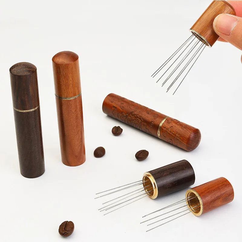 Coffee Tamper Needles Tools Espresso Powder Stirrer Distributor Leveler WDT Cafe Stirring Barista Accessories 6 Needles Stirrer