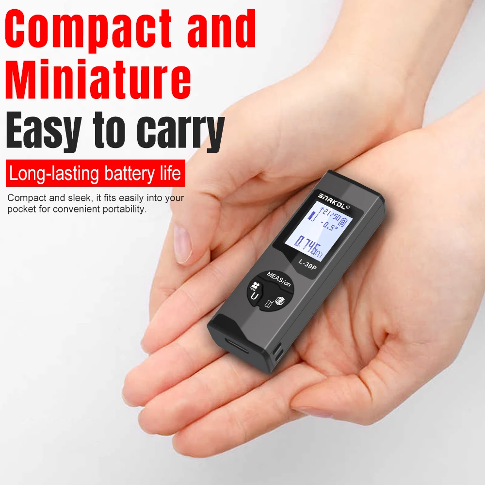 Mini télémètre laser 30m rechargeable USB 24g - Distancemètre portable intelligent pour pêche