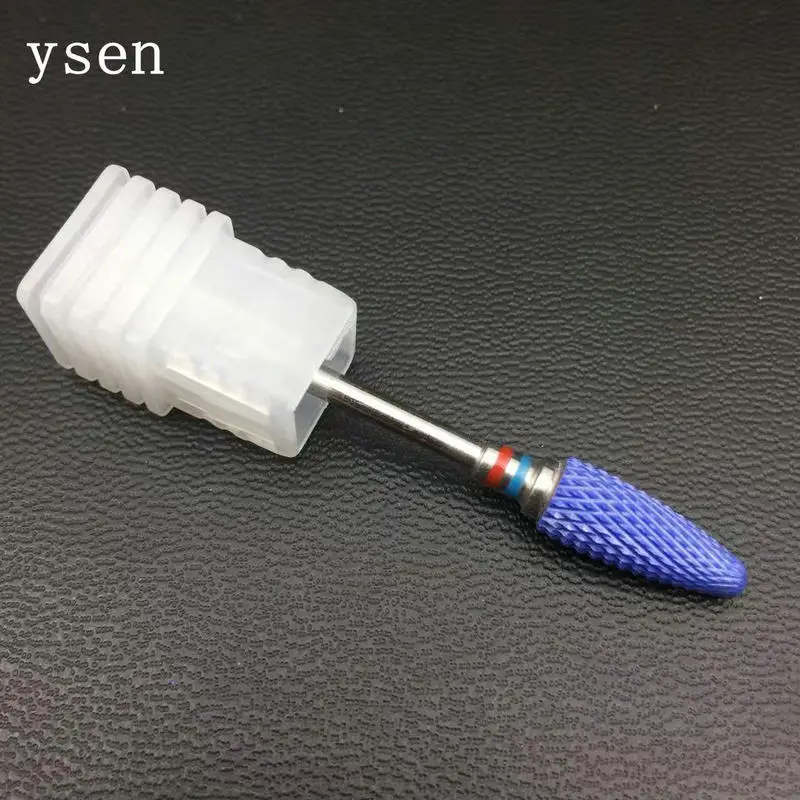 블루 네일 드릴 비트, 매니큐어 밀링 커터용 전기 매니큐어 페디큐어 장치, 로터리 버, 네일 젤 도구 제거, 1 개