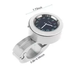 Waterproof Motorbike Handlebar Clock with Night Vision Light (Silver)