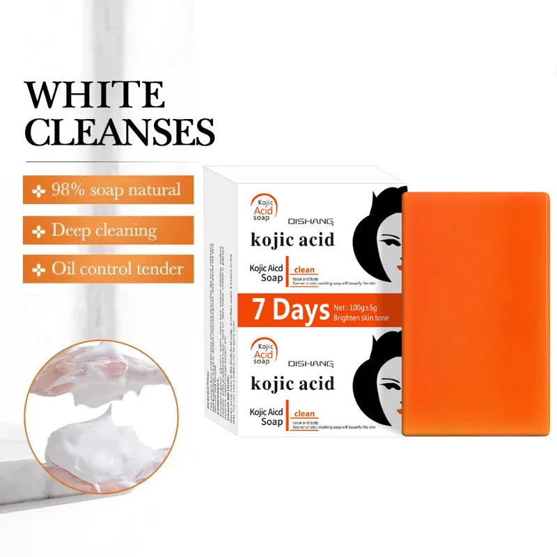 Handmade Whitening Soap Skin Care Deep Cleaning Moisturizing Cleansing Essential Temperate Soap Brighten Skin Kojic Acid Soap 4
