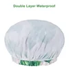 Bow-knot Shower Caps Women Cute Waterproof Bath Hats Face Washing Make-up Moisture Proof Double Layer Head Cover Hair Bonnet New 5