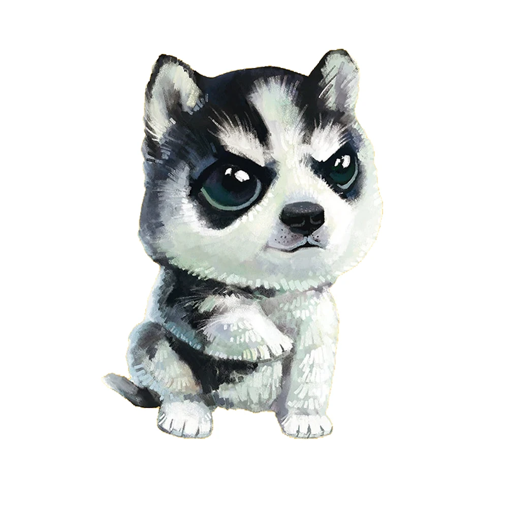 Симпатичные термотрансферные нашивки Husky для самостоятельной Печати одежда