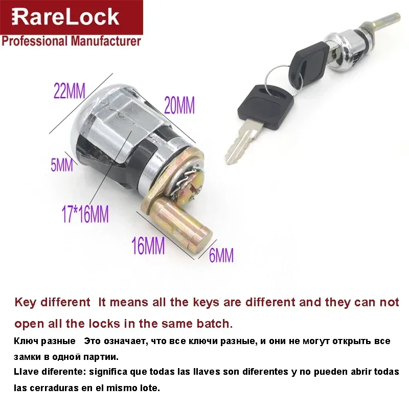Snap Spring Type Blade Linkage Lock for Metal and Industrial Cabinets