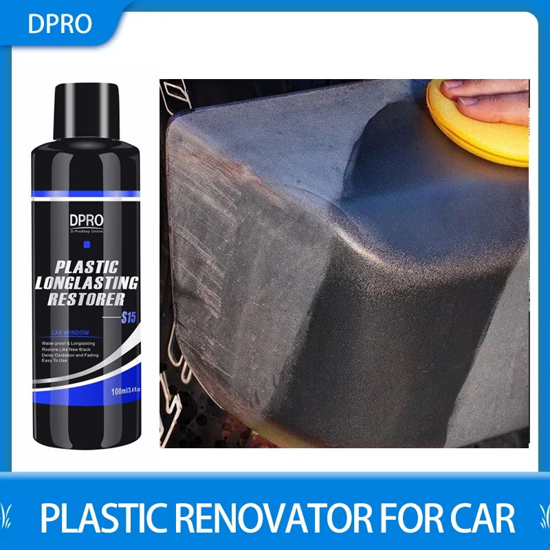Dpro Plastic Renovator Restore Coating Car Polish Plastic Rubber Refresh Clean Restaurer Back To Black Gloss Car Detailing